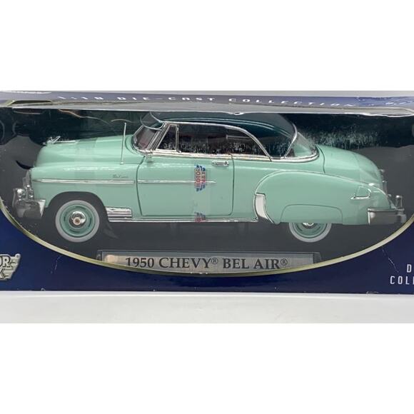 Motor Max 1950 Chevy Bel Air 1:18 Die-Cast Mint Green Hardtop NIB - Picture 2 of 9
